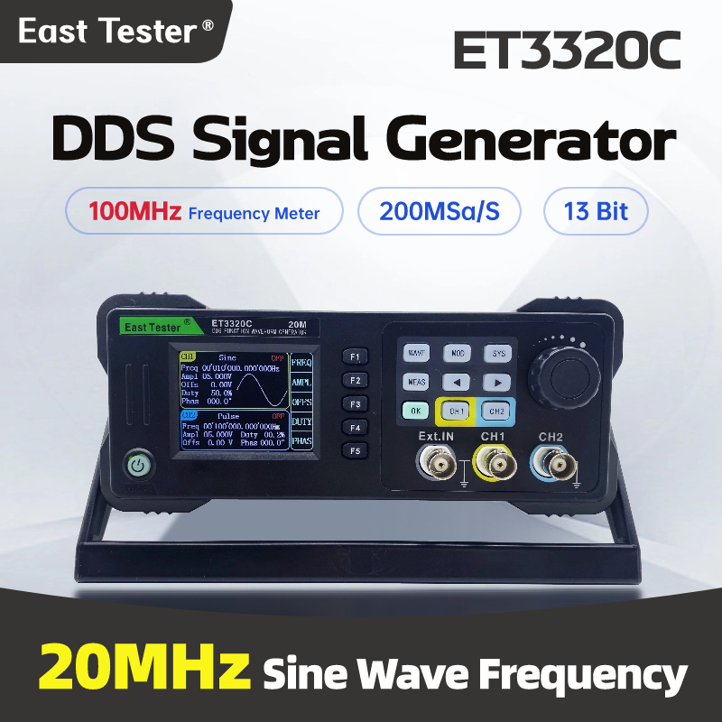 Dual Channel Arbitrary Waveform Function Generator 60Mhz - East Tester ミニデュアルチャネル機能任意波形発生器信号源 20Mhz 40Mhz 60Mhz