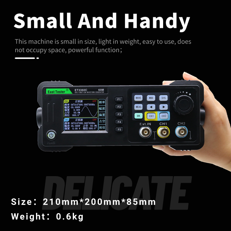 East Tester ミニデュアルチャネル機能任意波形発生 - Dual Channel Arbitrary Waveform Function Generator 60Mhz のレビューと価格
